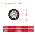 Todos los dieléctricos auto soportados 2PE cable óptico de la cubierta ADSS